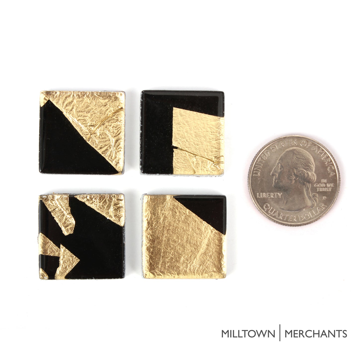 Gold-Black Foil Tile 20mm