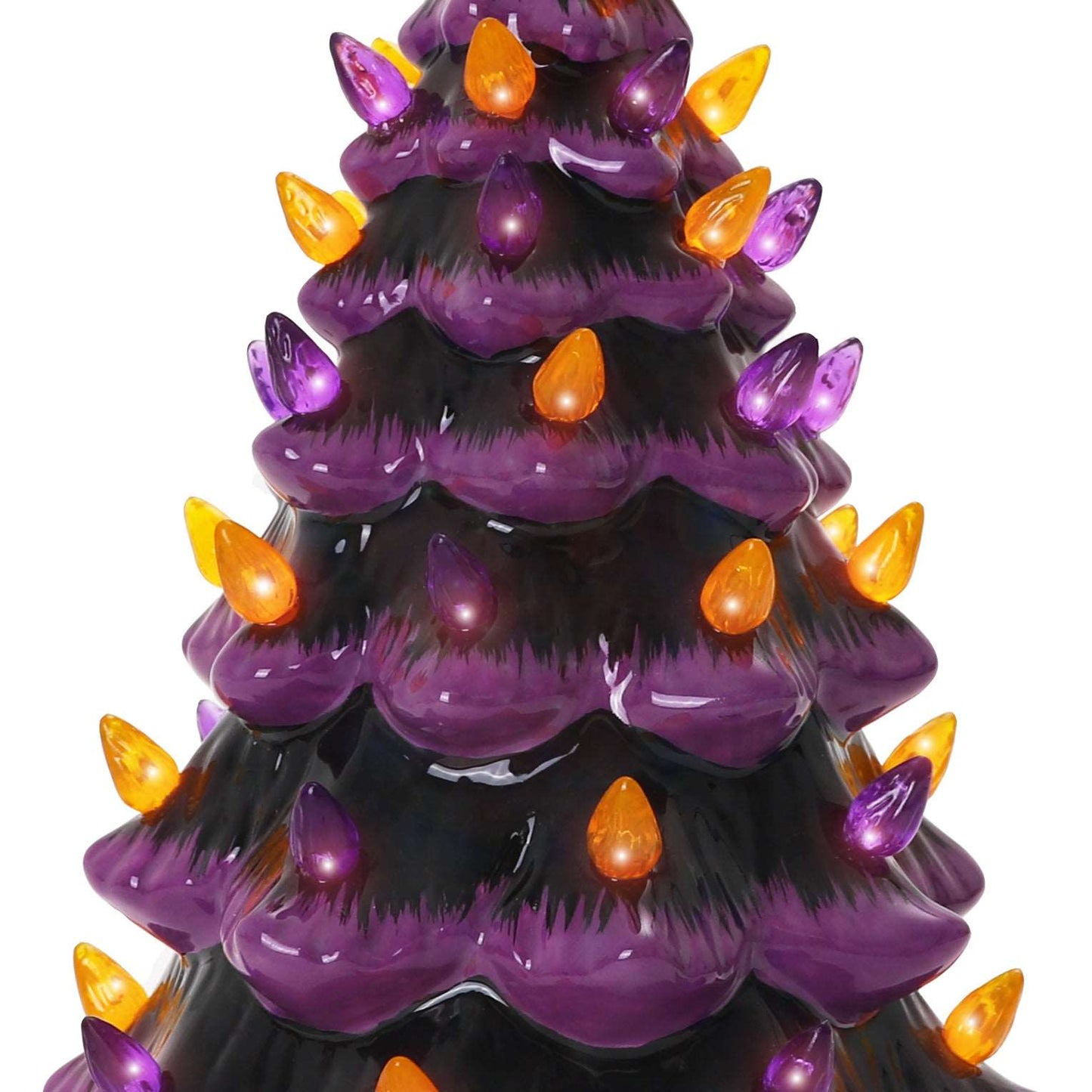 Purple Halloween Ceramic Christmas Tree
