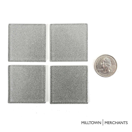 Sliver Glitter Tile 48mm
