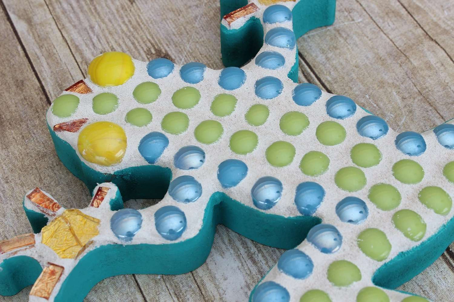 Yellow 3/4 Inch Foil Mosaic Tile