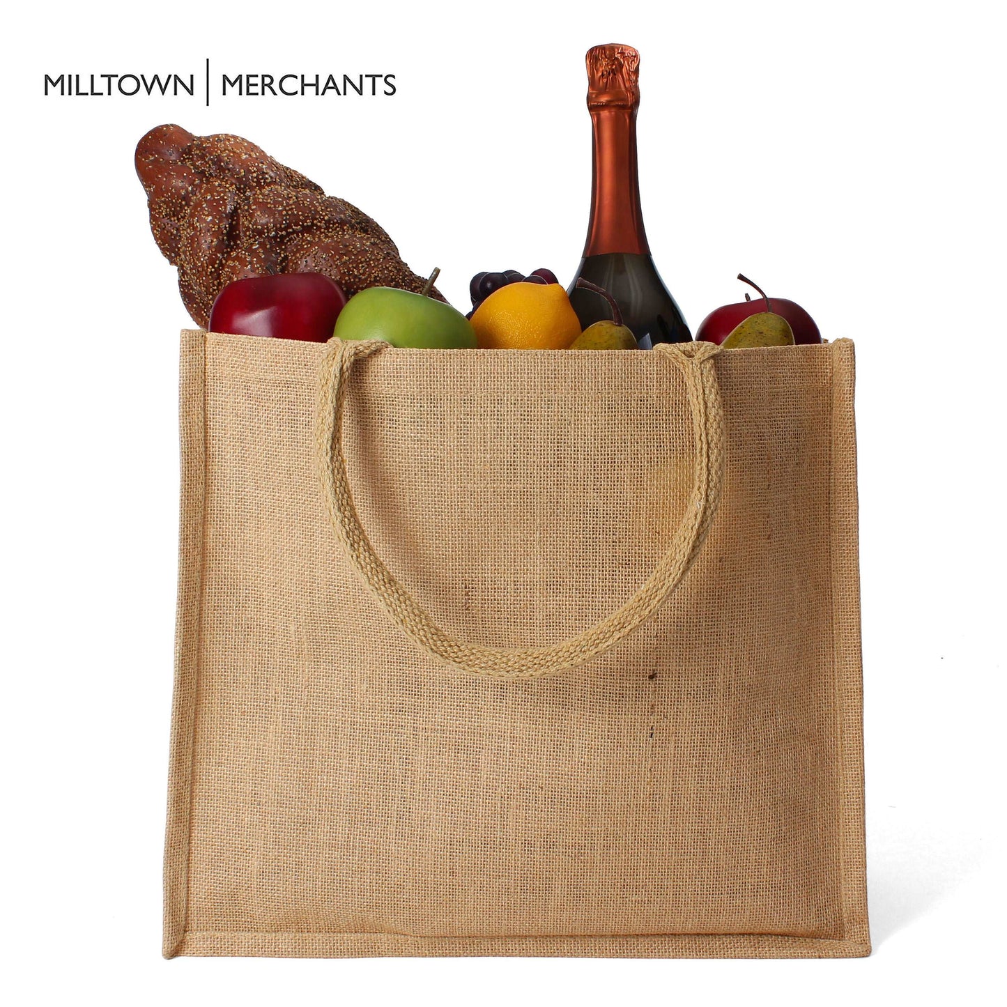 Large Burlap Tote Bag - 12-Pack