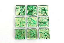 Load image into Gallery viewer, Green 3/4 Inch Foil Mosaic Tile
