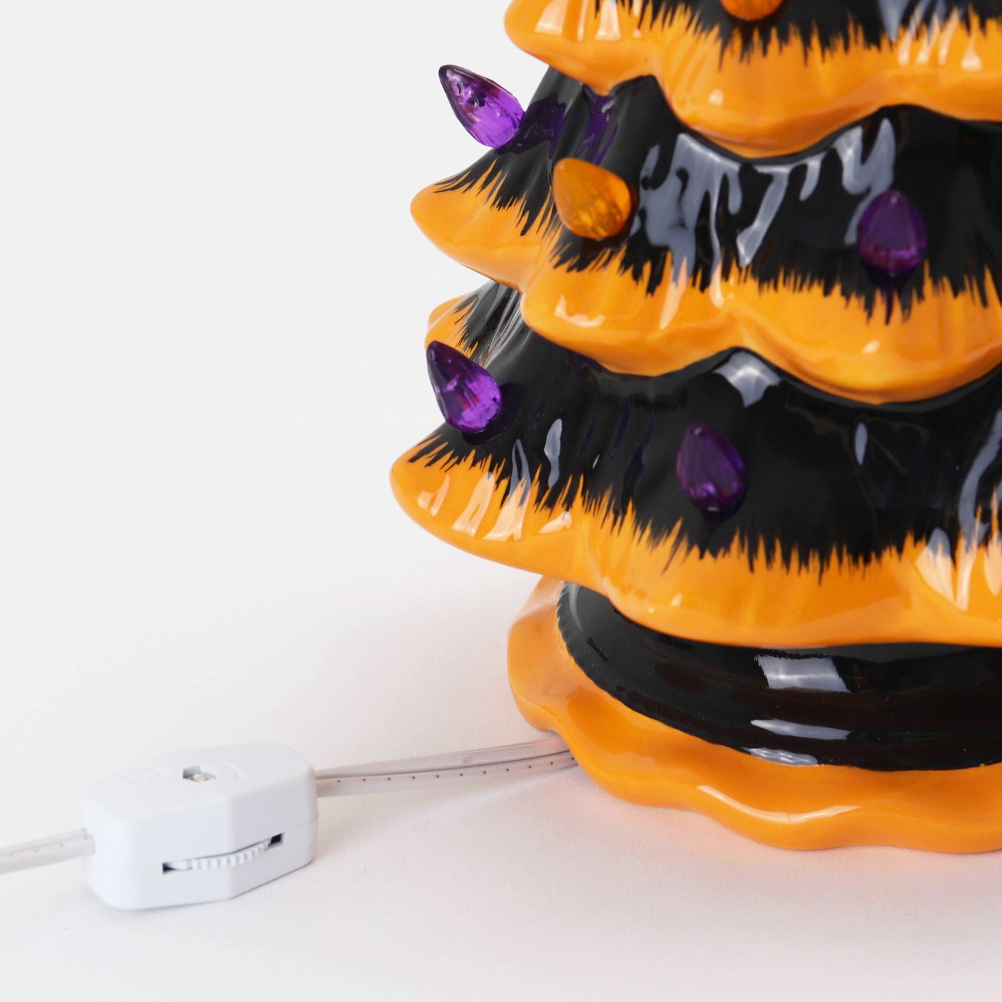 Orange Halloween Ceramic Christmas Tree
