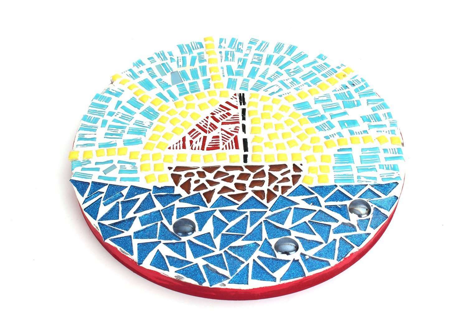 Blue Glitter Mosaic Tile - 3/4 Inch