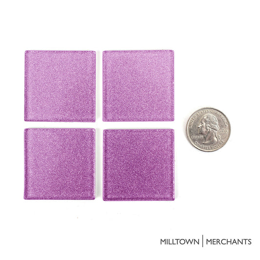 Light Purple Glitter Mosaic Tile 48 mm