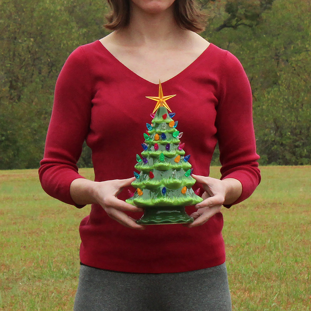 Green Ceramic Christmas Tree - Medium