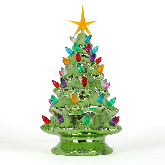 Pearl Olive Ceramic Christmas Tree - Medium