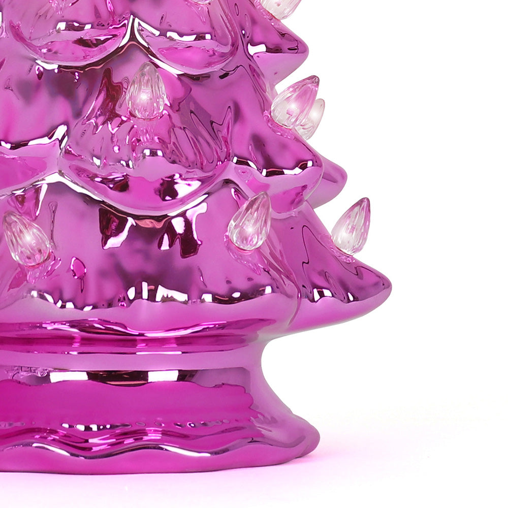 Pink Pearl Ceramic Christmas Tree - Medium
