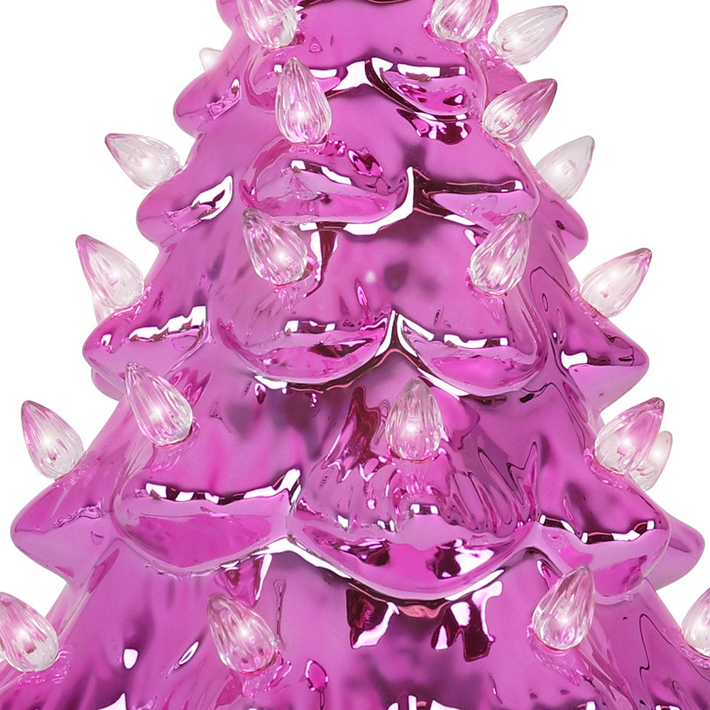Pink Pearl Ceramic Christmas Tree - Medium