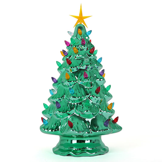 Emerald Pearl Ceramic Christmas Tree - Large