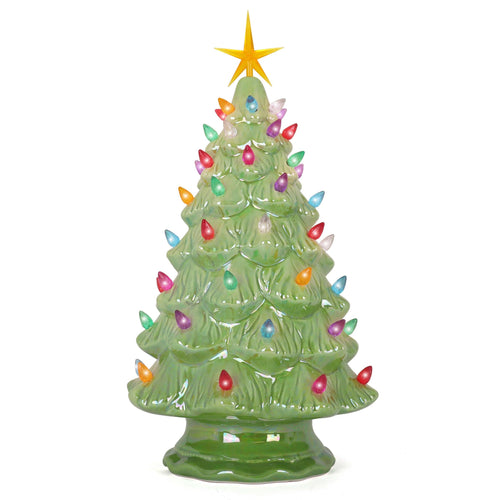 Pearl Green Ceramic Christmas Tree - Large