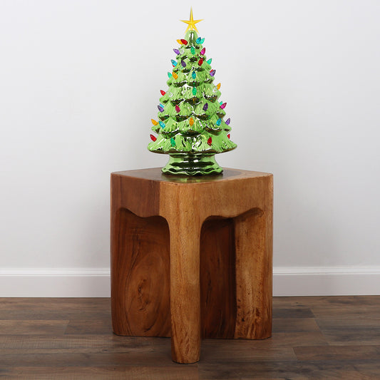 Pearl Olive Ceramic Christmas Tree - Large
