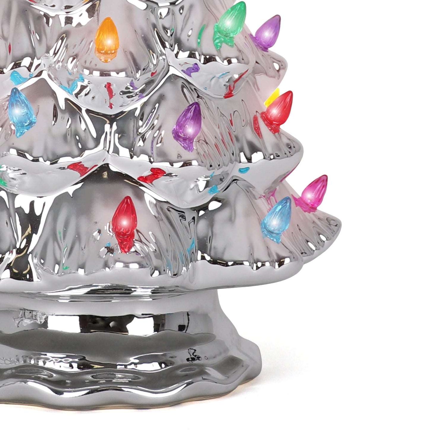 Silver Ceramic Christmas Tree - Large