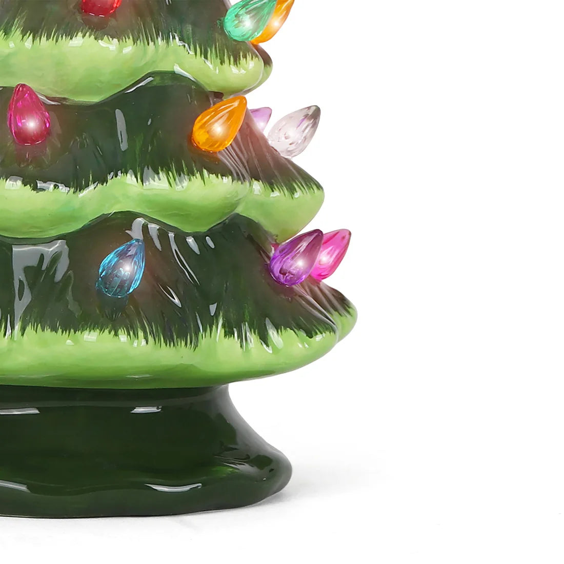 Leaning Green 9.5" Ceramic Christmas Tree - Medium