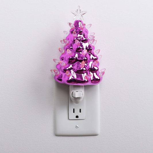 Christmas Tree Night Light - Pink