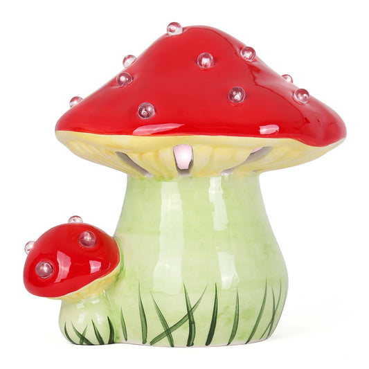 Lighted Ceramic Mushroom