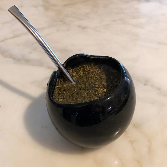 Mate Gourd and Bombilla Set - Black