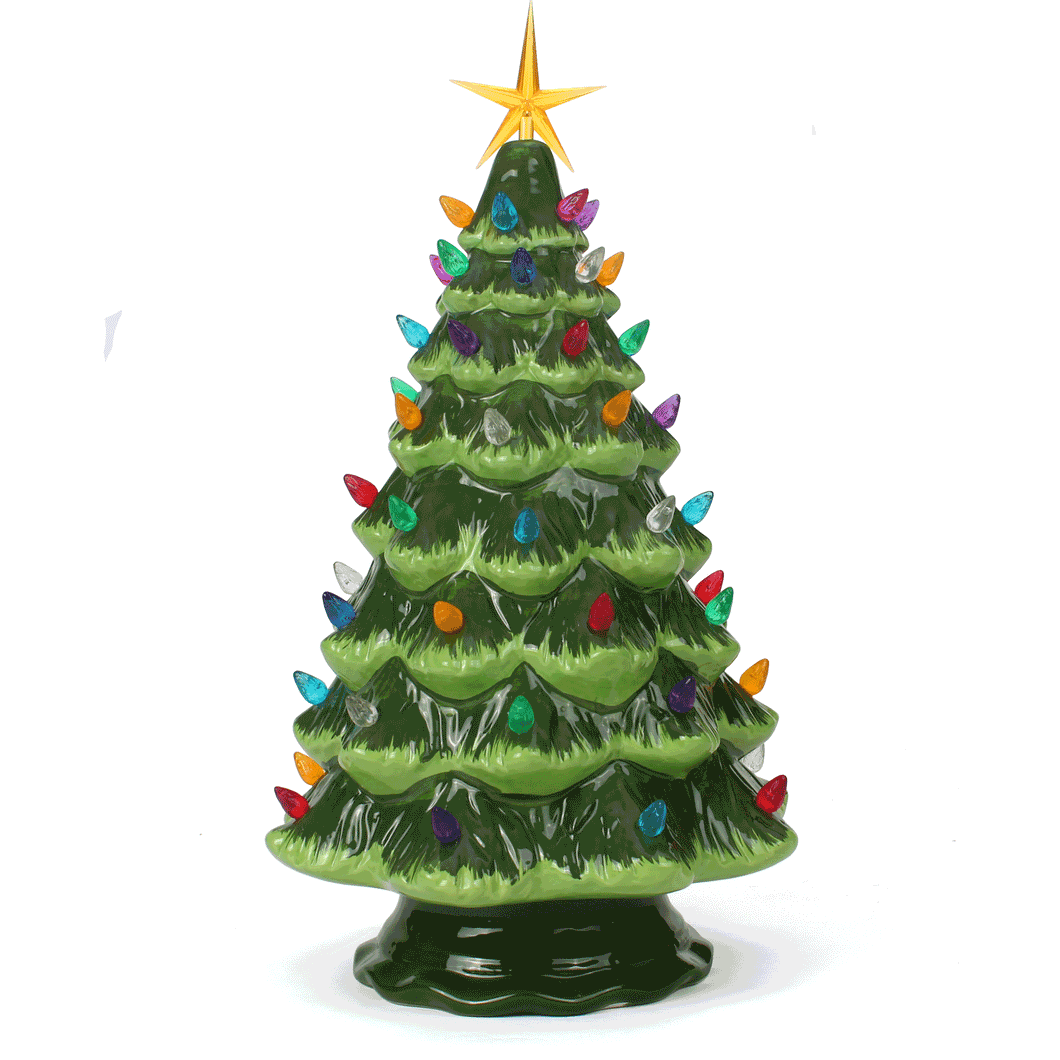 Green Ceramic Christmas Tree - Large