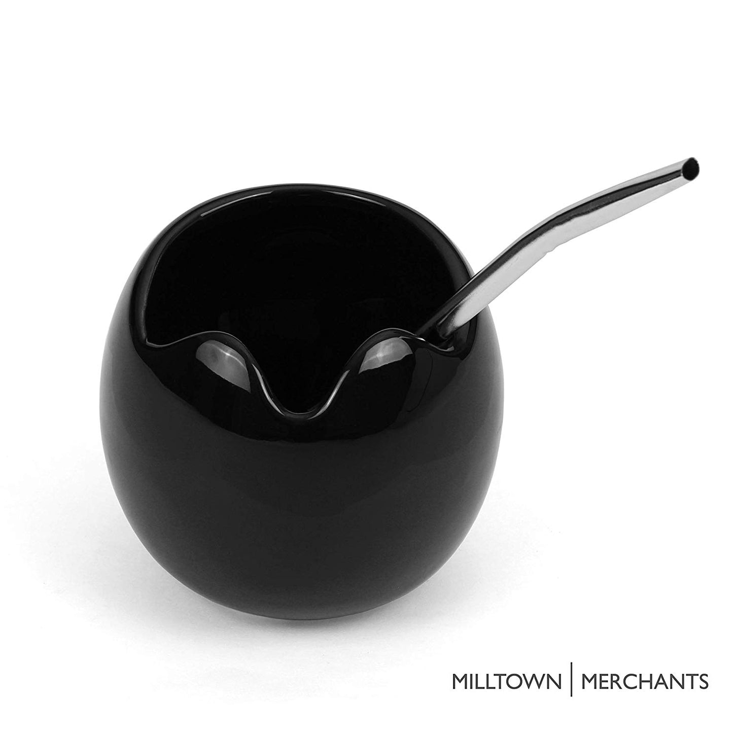 Mate Gourd and Bombilla Set - Black