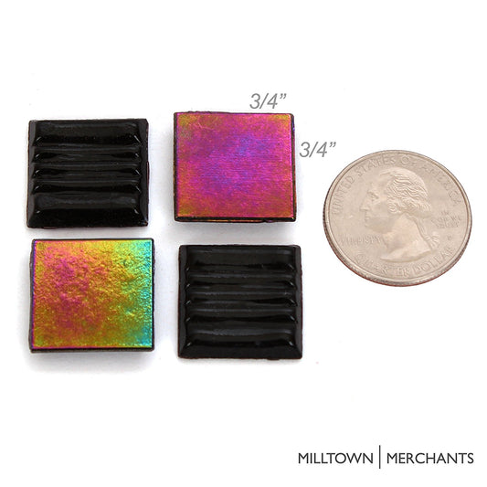 Iridescent Black Mosaic Tile - 3/4 Inch