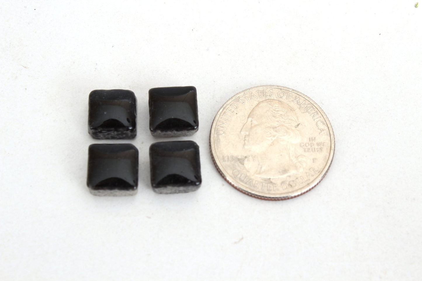 Black Ceramic Mini Tile - 4/10 Inch