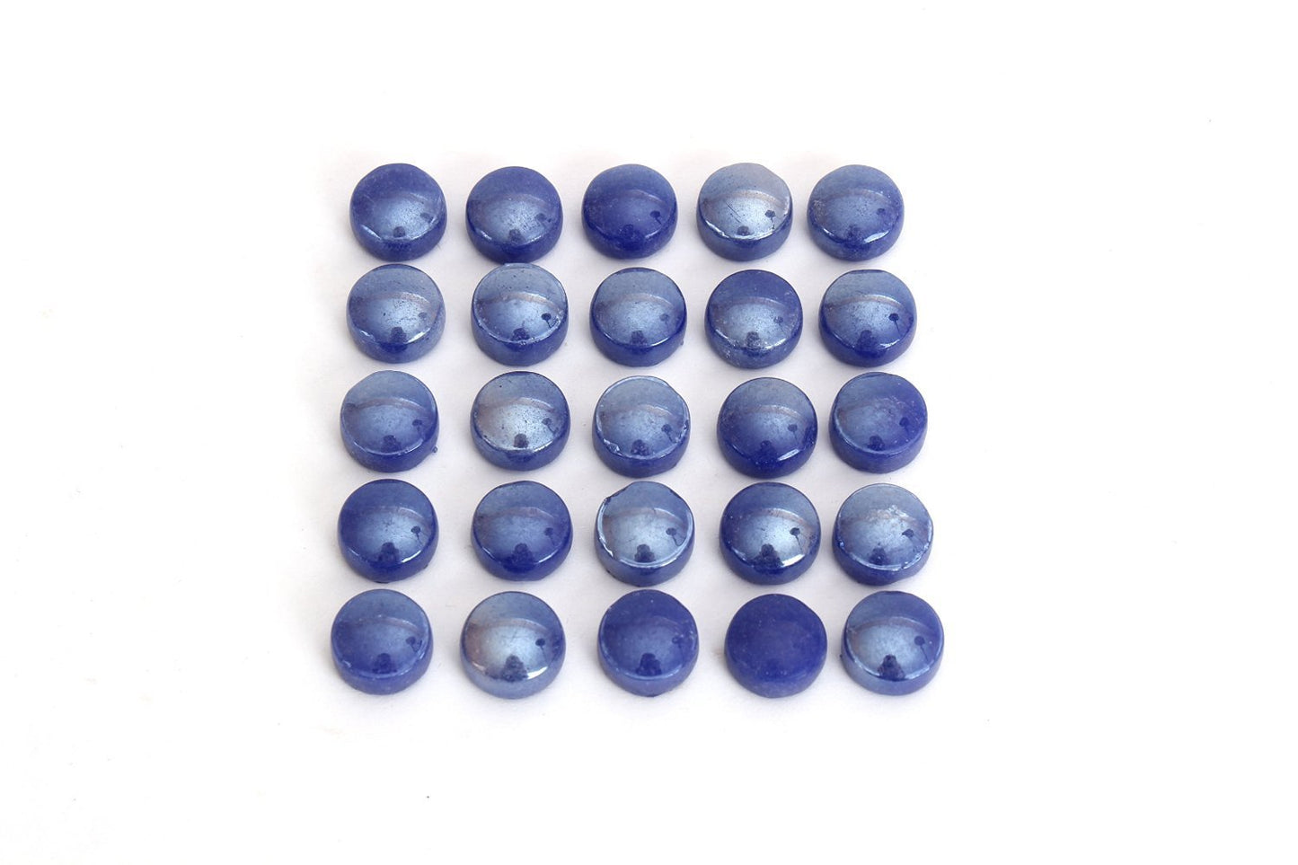 Iridescent Blue Round 12 mm Mosaic Tile
