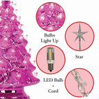 11.5" Pink Pearl Ceramic Christmas Tree
