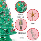 Emerald Pearl Ceramic Christmas Tree - Large