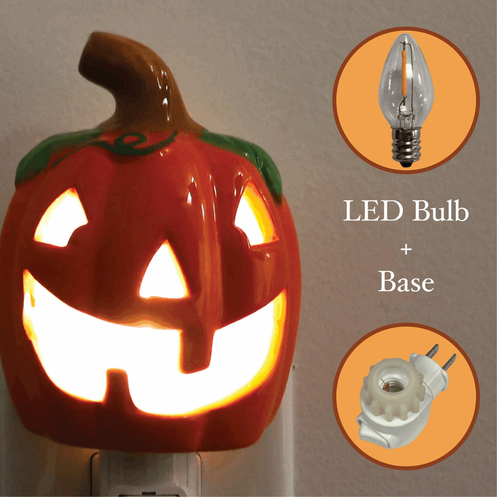 Ceramic Pumpkin Halloween Night Light