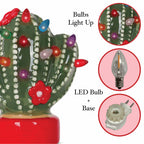 Ceramic Christmas Cactus Night Light