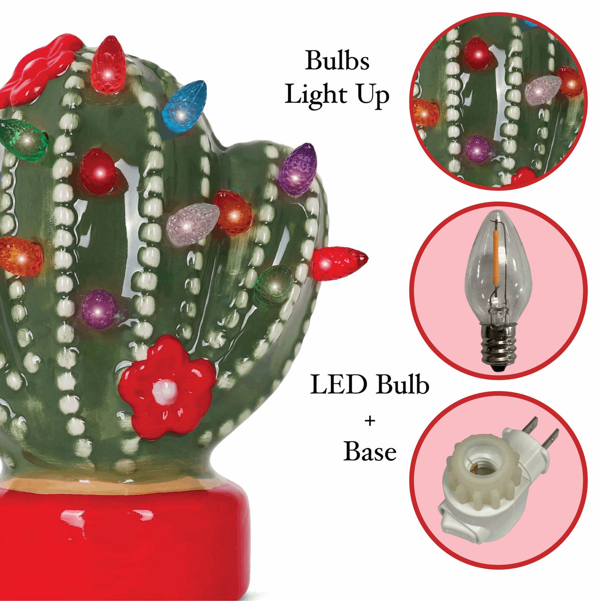 Christmas Cactus Night Light