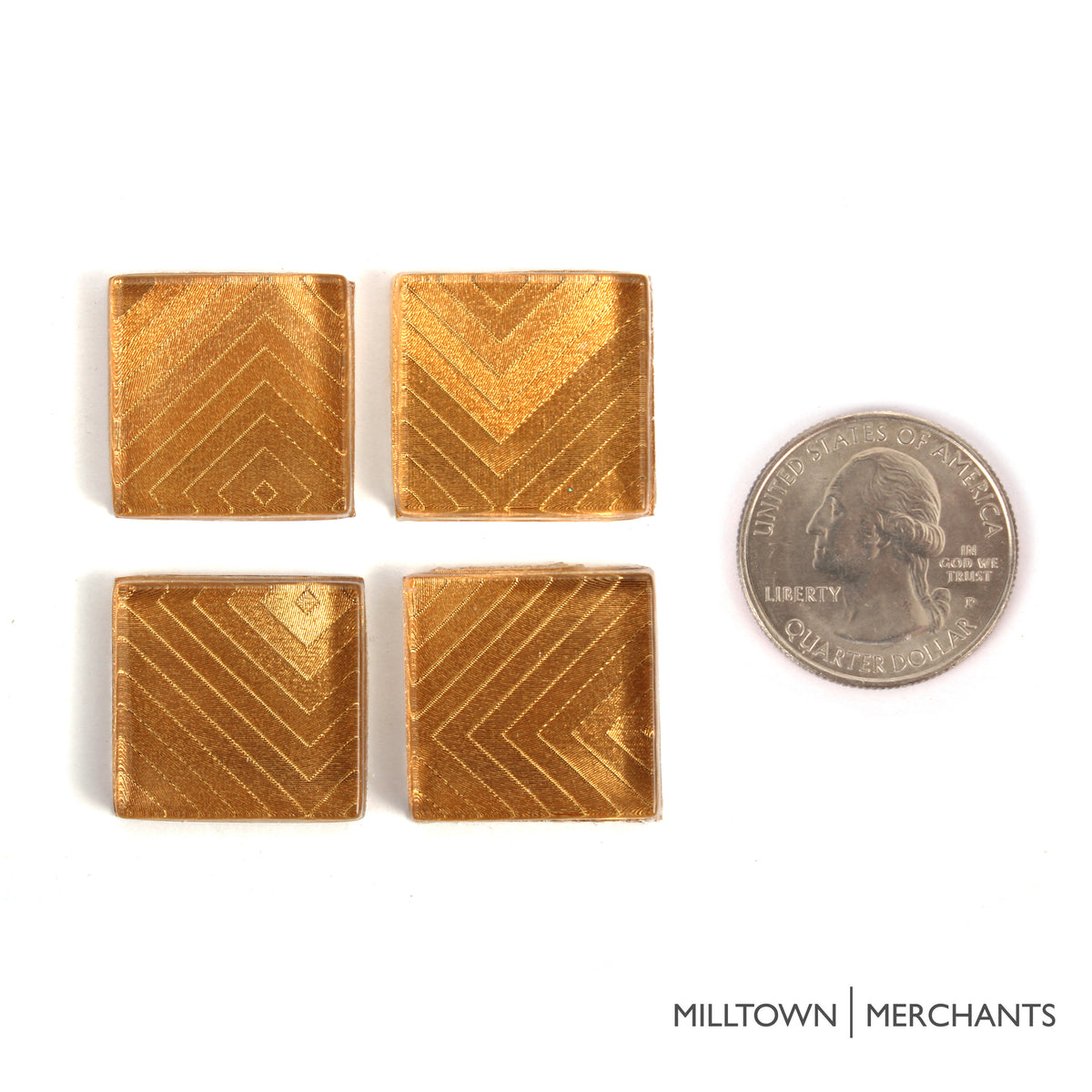 Copper Striped Foil Tile 20mm