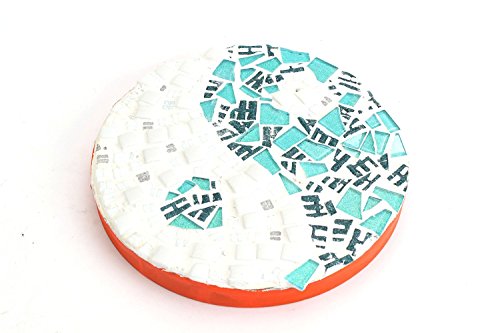 Ice Aqua Blue Glitter Tile 20 mm