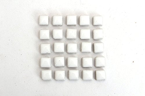 White Ceramic Mini Tile - 4/10 Inch