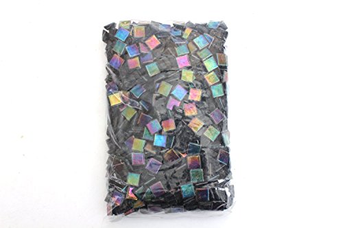 Iridescent Black Mosaic Tile - 4/10 Inch