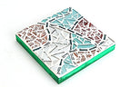 Ice Aqua Blue Glitter Tile 20 mm