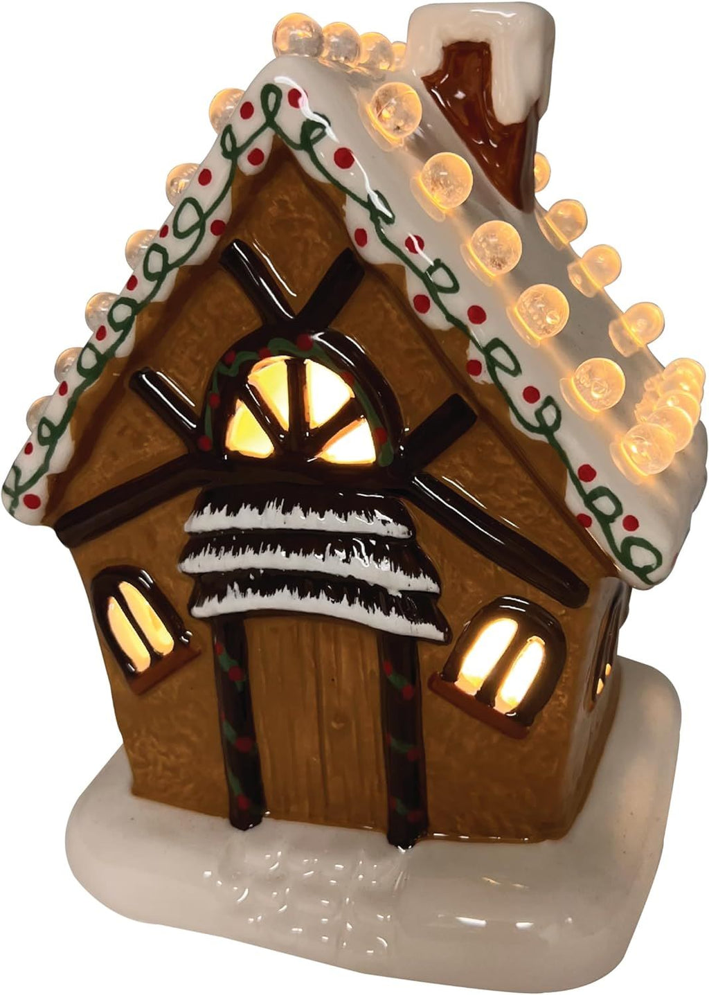 Lighted Ceramic Gingerbread House