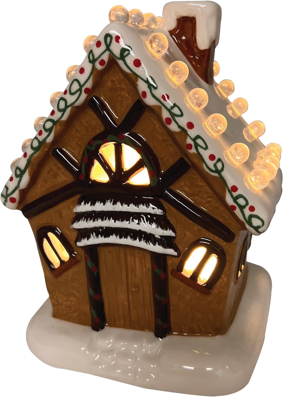 Lighted Ceramic Gingerbread House