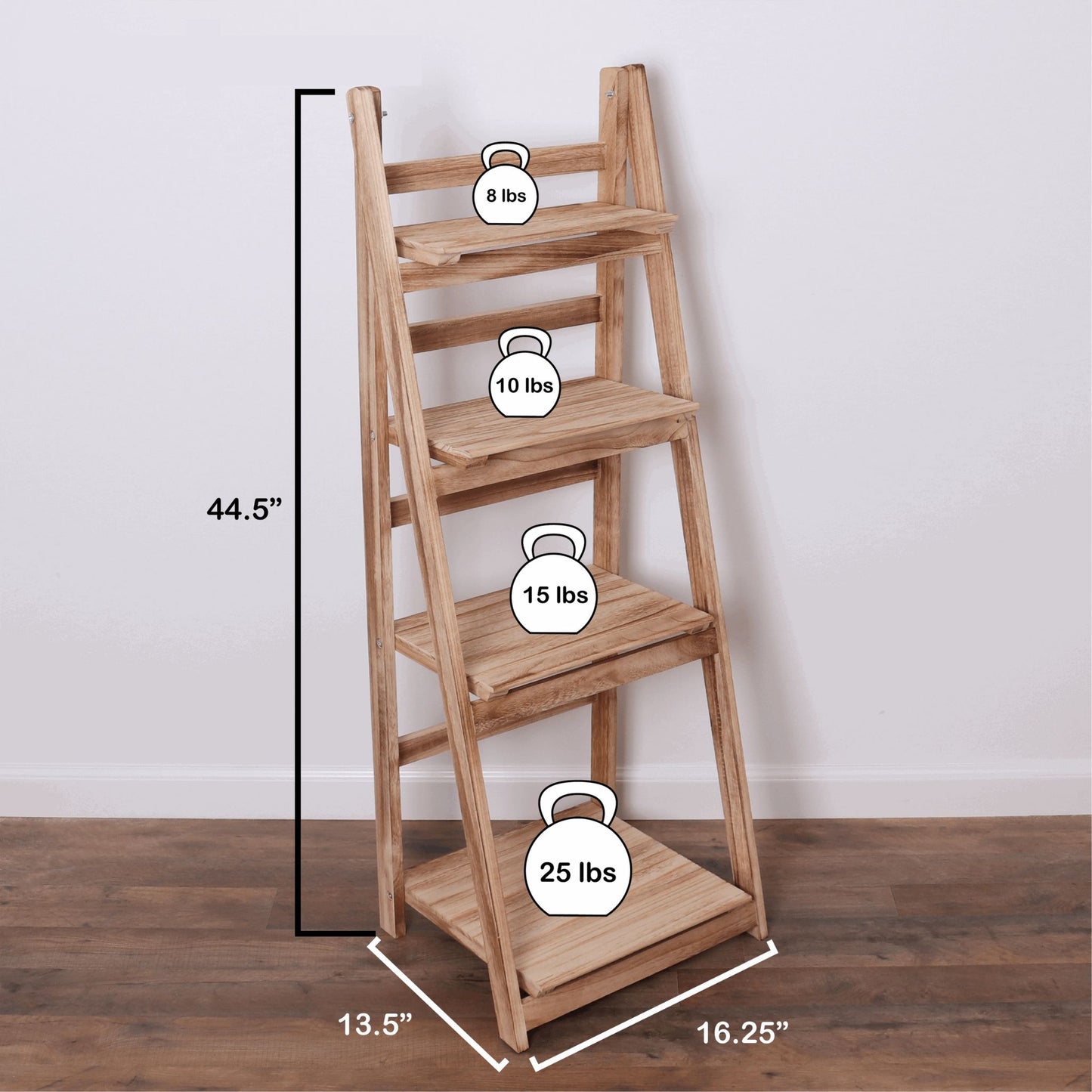 Milltown Merchants Ladder Bookshelf - Driftwood