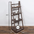 45.5" Umber 4-Tier Ladder Shelf