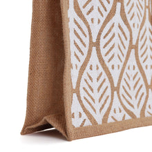 Load image into Gallery viewer, Small Leaf Burlap Tote Bag

