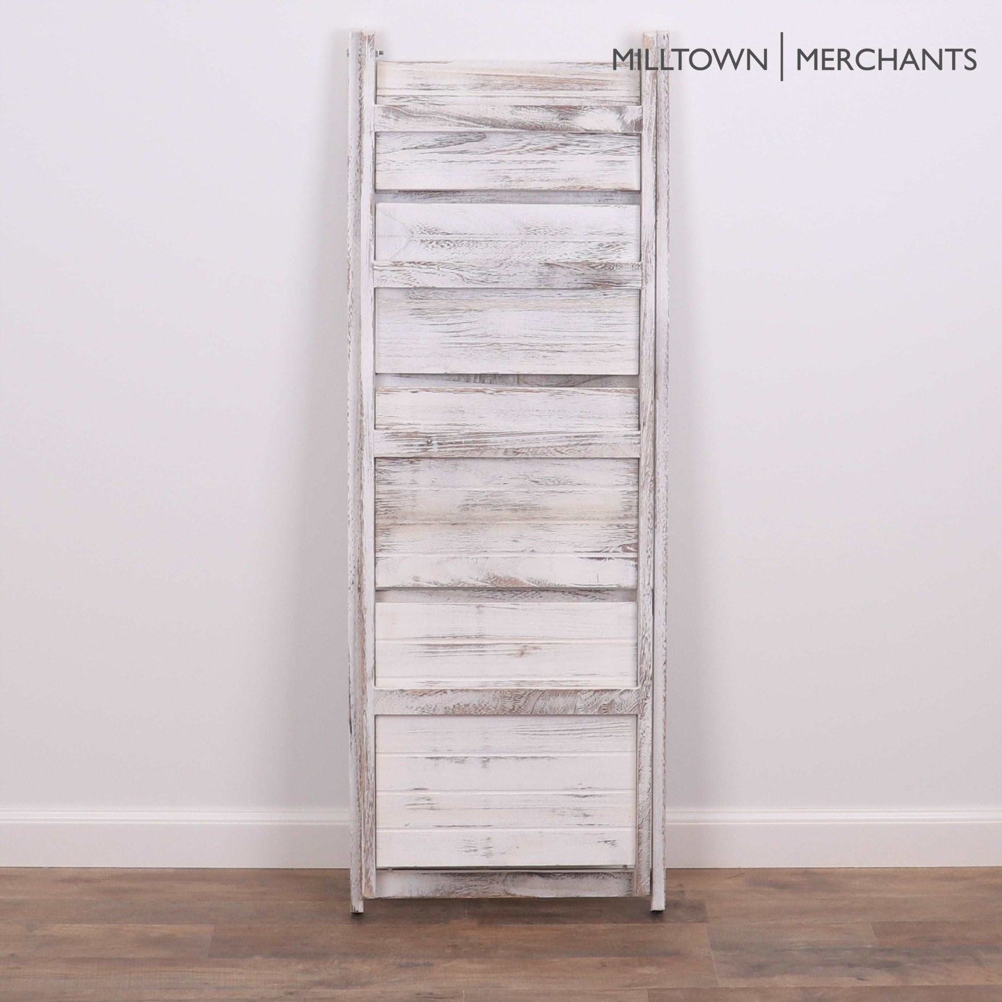 Milltown Merchants Ladder Bookshelf - White