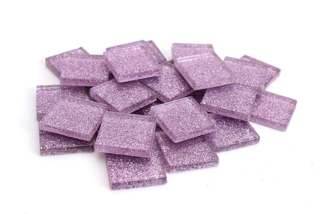 Light Purple Glitter Mosaic Tile - 3/4 Inch