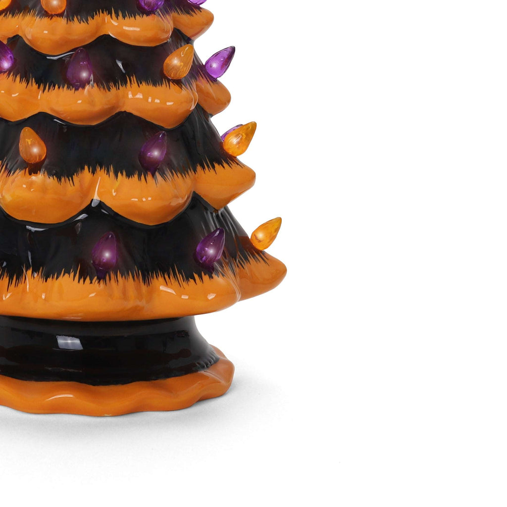 Orange Halloween Ceramic Christmas Tree