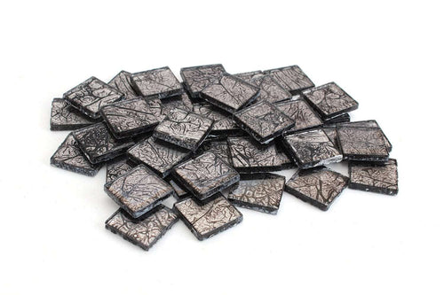 Black 3/4 Inch Foil Mosaic Tile