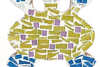 Blue Glitter Mosaic Tile - 3/4 Inch