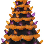 Orange Halloween Ceramic Christmas Tree