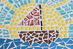 Blue Glitter Mosaic Tile - 3/4 Inch