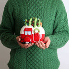 Ceramic Christmas Camper with Christmas Tree Lights