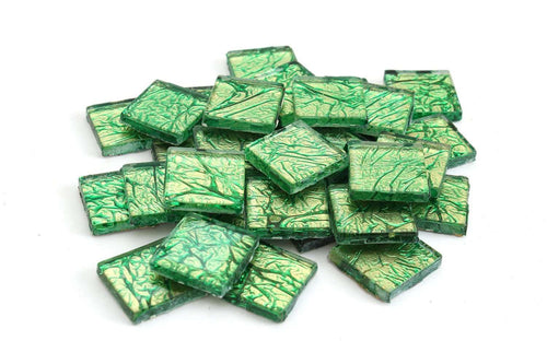 Green 3/4 Inch Foil Mosaic Tile